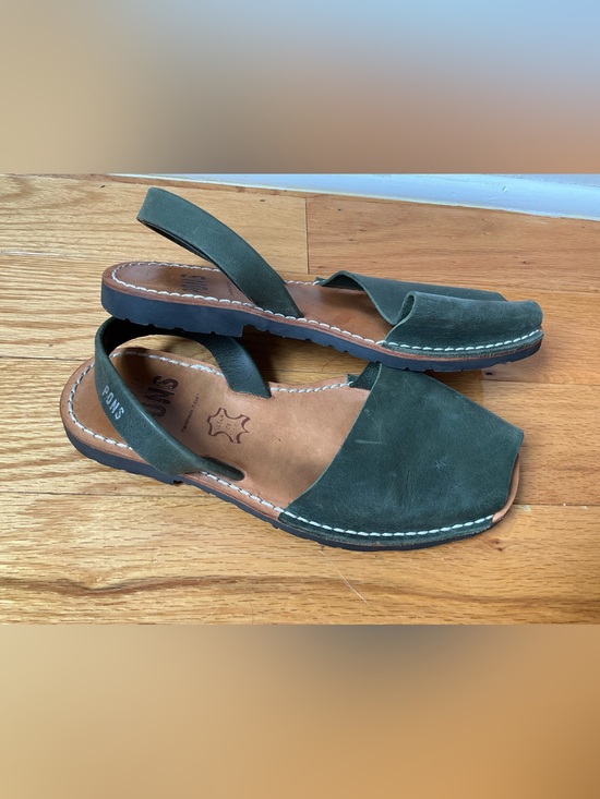PONS Shoes - PONS Avarcas Green Back Strap Open Toe Sandal - 37